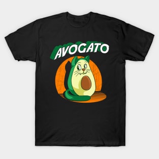 Cute Avogato Avocado Cat Funny Kitty Avo-gato Pun T-Shirt